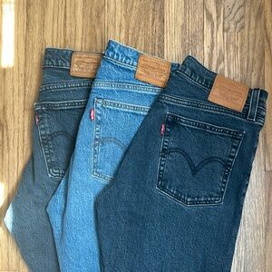 3 Pair - Levi’s Premium Wedgie Jeans. Size 27